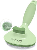 Cat Brush for Shedding, Self Cleaning Brush for Long & Short Hair Cats by YiEFUR