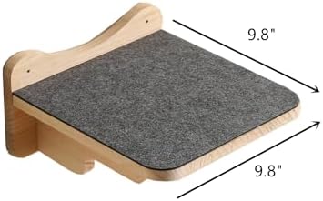 SHENGOCASE 9.8" x 9.8" Solid Wood Wall Mounted Large Cat Steps - Image 2