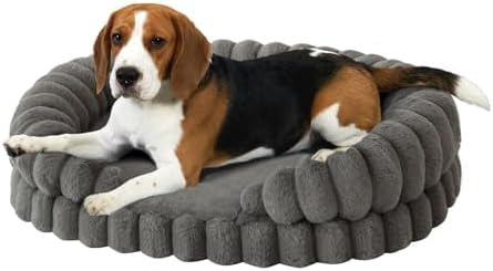 BALANCE Calming Dog Bed for Medium Sized Dogs, 30 Inches Oval Washable Pet Bed by BalancePet