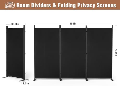 Room Divider 6FT Folding Privacy Screen - Image 3