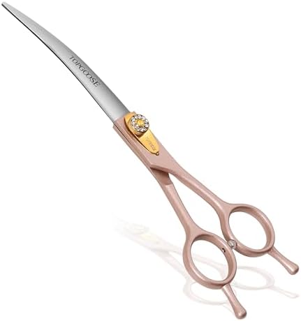 Professional Curved Dog Grooming Scissors 7.5'' 440C Stainless Steel Pet by TOPGOOSE