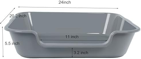 Extra Large Low Entry ABS Cat Litter Box, 2 Pack - Image 6