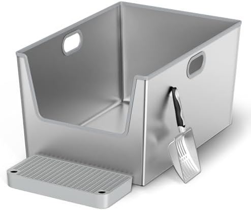 XXL Stainless Steel Litter Box by Unknown