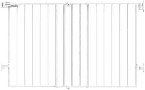 Babelio 31.5-55" No Bottom Bar Baby Gate Extra Wide, 2-in-1 Auto Close Dog Gate by BABELIO