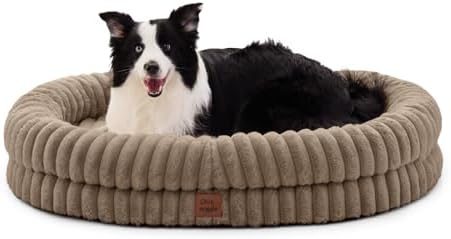 ChiXnuggle Orthopedic Dog Bed, Washable Cover, Faux Fur Bolster Pet Couch by SnuggleUpPawsDown