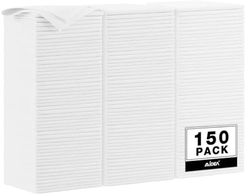 AIDEA White Microfiber Cleaning Cloth 150PK, Cleaning Rags 12×12" by AIDEAHOME