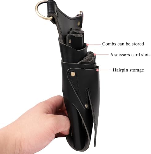 Scissor Pouch for Stylist Essentials Tools Bag, PU Leather Salon Hair - Image 4