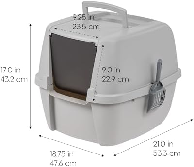 IRIS USA Large Front Door Cat Litter Box, Walk-In Entry - Image 2
