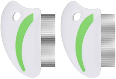 2 Pack Flea Lice Comb, Stainless Steel Dog Cat Grooming Combs by Brillirare