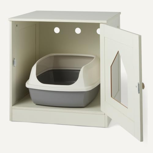 Amazon Basics Cat Litter Box Enclosure, Furniture-Style Cabinet - Image 4
