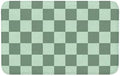 Checkered Green Bath Mat Non-Slip Soft Microfiber Bathroom Rugs Washable Bathmat by Unknown