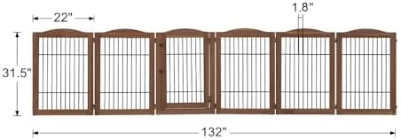 unipaws 132" Extra Wide Dog Gate and Pet Playpen - Image 4