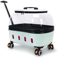 Cat Carrier with Wheels, Transparent Rolling Hard Shell Pet Carrier, Rolling by Unknown