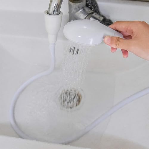 5m/16.4ft Portable Sink Spray Rubber Hose Shampoo Sprayer Handheld Faucet Shower - Image 2