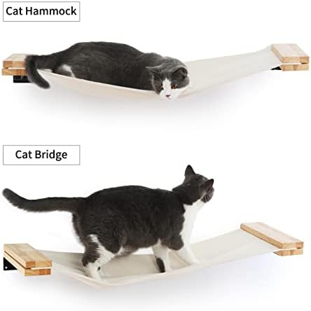 FUKUMARU Cat Wall Hammock, 34 x 13 inch Kitten Wall Furniture - Image 3