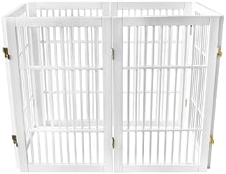 Urnporium Pet Dog Gate Freestanding, Strong Durable Folding Wooden Fence - Image 5