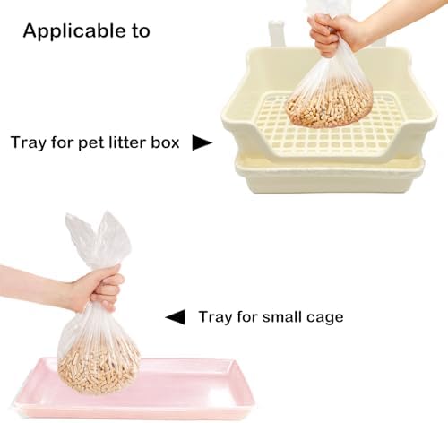 Disposable Small Animal Cage Liner Rabbit Litter Box Liners Tray Film Bags - Image 5