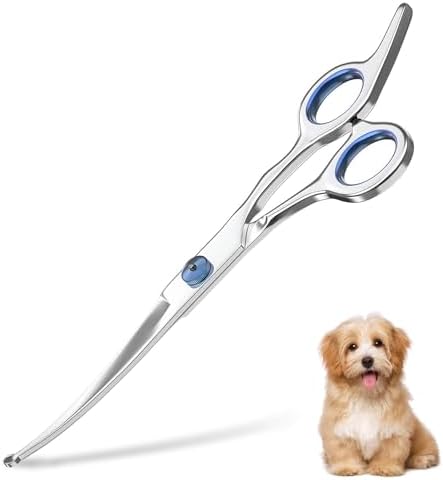7.5" Curved Dog Grooming Scissors by Petsvv