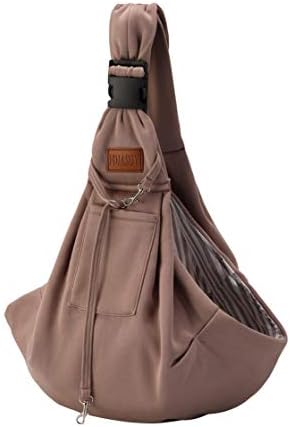 FDJASGY Small Dog Sling Cat Carrier Adjustable Strap Hands Free Reversible Pet by FDJASGY