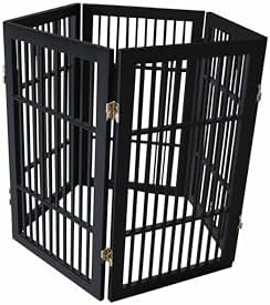 Urnporium Pet Dog Gate Freestanding, Strong Durable Folding Wooden Fence - Image 5