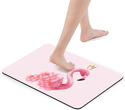 YISUMEI Flower Pink Flamingo Bathroom Mat, Non-Slip Super Absorption Bath Carpet - Image 4