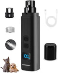 Electric Dog Nail Grinder with 2 Level LED Lights, 2 Speed 30dB Super Quiet and by CORNNPET
