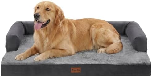 Orthopedic Dog Bed for Extra Large Dogs, Dark Grey by CasaPaw