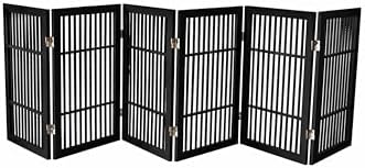 Urnporium Pet Dog Gate Freestanding, Strong Durable Folding Wooden Fence by Urnporium