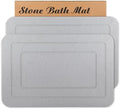 2 Pack Stone Bath Mat, Diatomaceous Earth Shower Mat, Non-Slip Super Absorbent by HUMIGAHOME