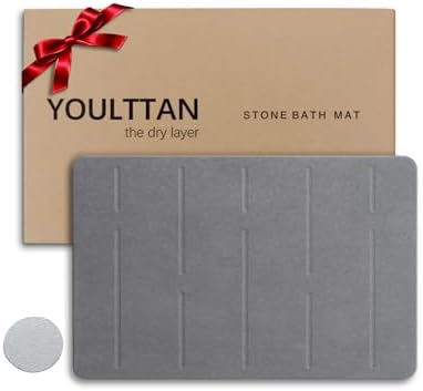 Stone Bath Mat 24"x16" by YOULTTAN