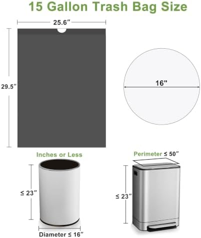 15 Gallon Trash Bags Drawstring - Image 2