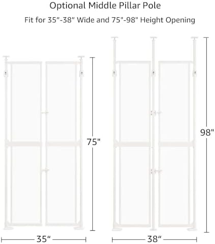 unipaws 75" High Transparent Clear Cat Safety Gate, No Drilling - Image 5