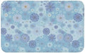 Blue Floral Bath Mat Non-Slip Soft Microfiber Bathroom Rugs Washable Bathmat by Unknown
