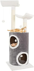 45in Cat Tree with Napping Perches, 2 Story Cat Condo, Cat Scratching Posts by PETMAKER
