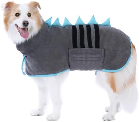 Super Absorbent Dog Bathrobe, Fast-Drying Robe by HezzLuv