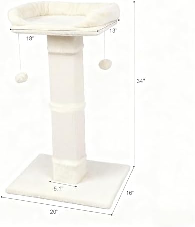 34" Cat Scratching Post for Indoor Cats, Sisal Cat Scratcher - Image 2