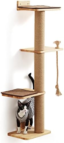 FUKUMARU Cat Scratching Activity Tree Wall Mounted by FUKUMARU