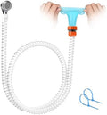 Slip-On Tub Hose for Bathtub Faucet, Ear-Tab Zip-Tie Connector, Handheld by ZhongpuReach