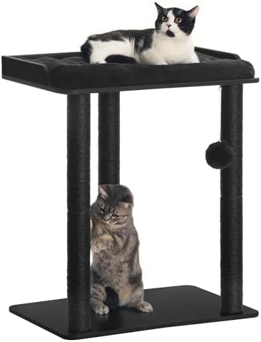 FourFurPets Modern Cat Tree for Large Cats, Full Sisal Cat Scratching Post by FourFurPets