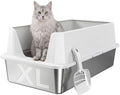 XL Stainless Steel Cat Litter Box by Tevila