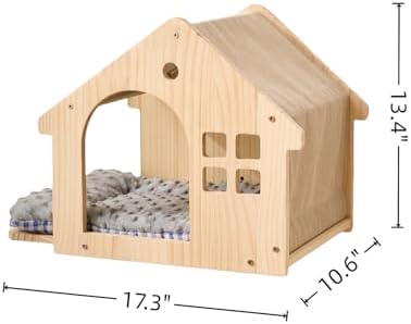 SHENGOCASE 2-Pack Natural Wood Cat Wall House Bed - Image 5