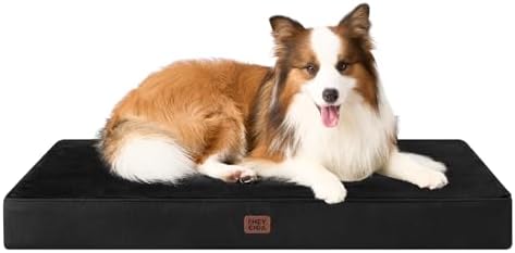 EHEYCIGA Large Memory Foam Dog Crate Bed Washable by EHEYCIGA