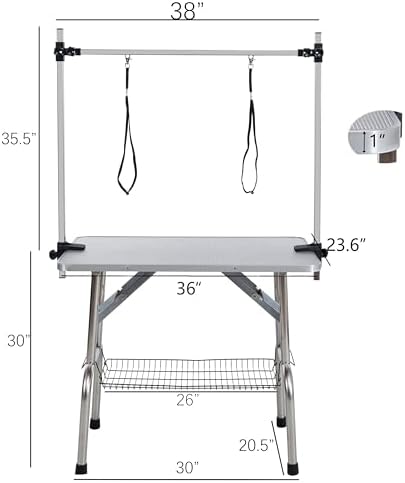36" Dog Grooming Table Foldable Pet Grooming Tables - Image 2