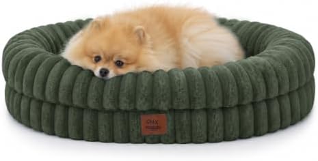 ChiXnuggle Orthopedic Dog Bed, Washable Cover, Faux Fur Bolster Pet Couch by SnuggleUpPawsDown