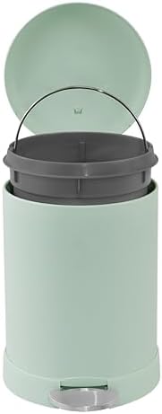 Glad Small Trash Can, 1.2 Gallon | Round Stainless Steel Garbage Bin - Image 3
