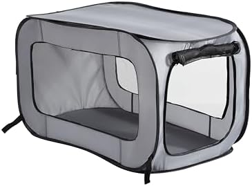 Portable Collapsible Pop Up Kennel, 32.5"L x 19.5"W x 19.5"H by BeatriceHomeFashions