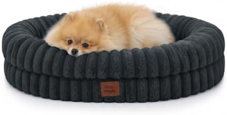 ChiXnuggle Orthopedic Dog Bed, Washable Cover, Faux Fur Bolster Pet Couch by SnuggleUpPawsDown
