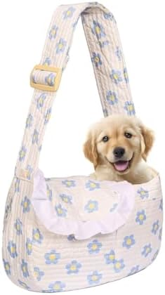 Floral Dog Carrier Sling for Cats & Small Dogs by YHSHYZH