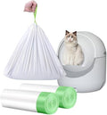 40 Count Cat Drawstring Litter Box Liners 26.6x16.7 inches 2Mils Super Thick by YYaaloa