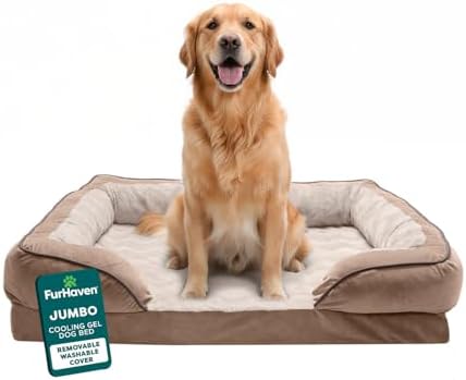 FurHaven Cooling Gel Dog Bed for Large Dogs, Perfect Comfort Sofa Bed, Cool by FurHaven